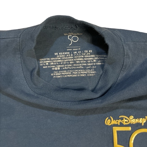 Disney World 50th Anniversary‎ Earidescent Shimmer Spirit Jersey Blue Size XS - Picture 3 of 13